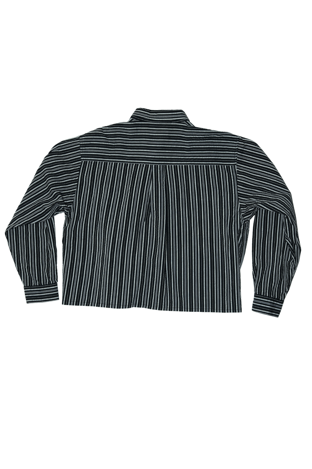 Asymmetric Shirt Buckles Black Stripes