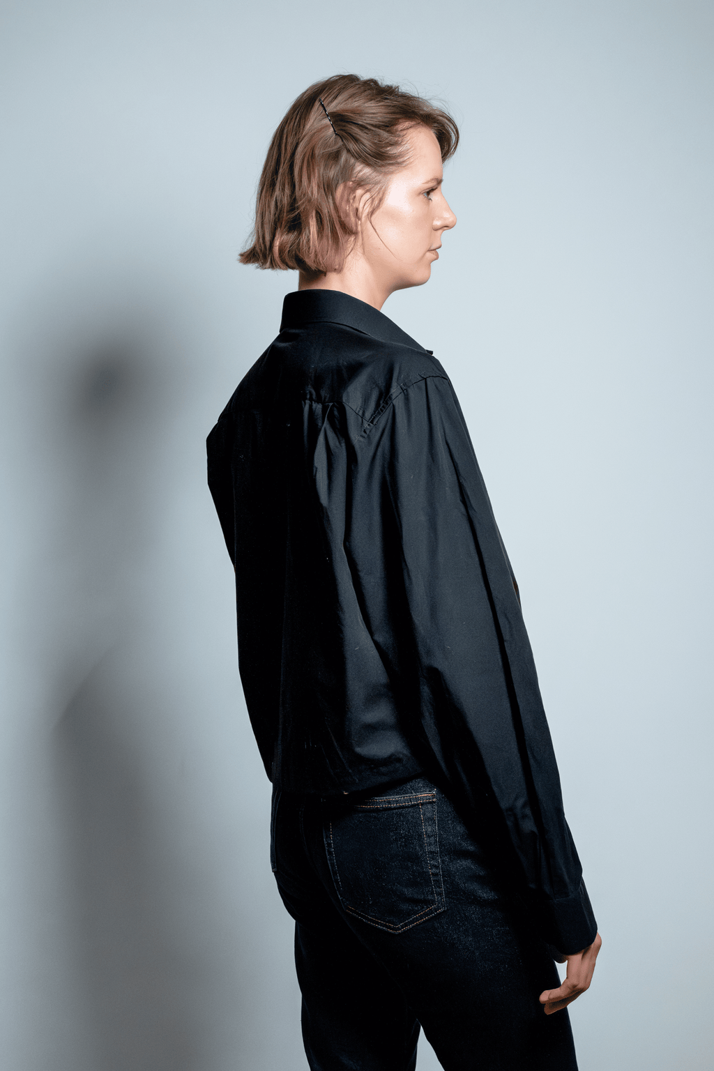 Asymmetric Shirt Buckles Black