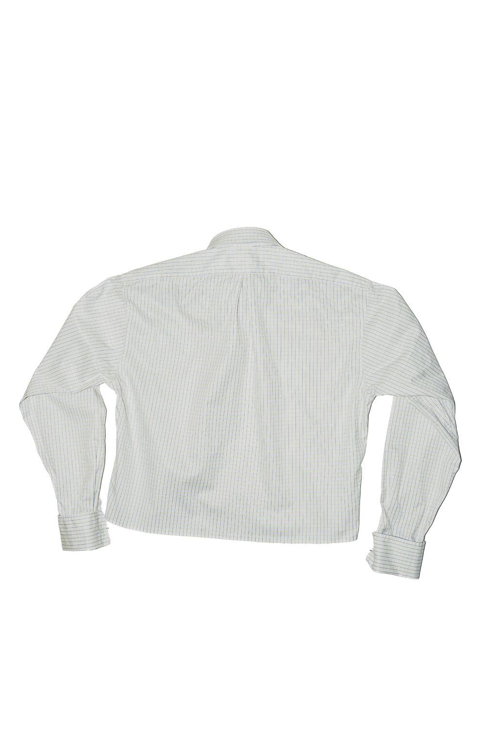 Asymmetric Shirt Buckles Checkered White