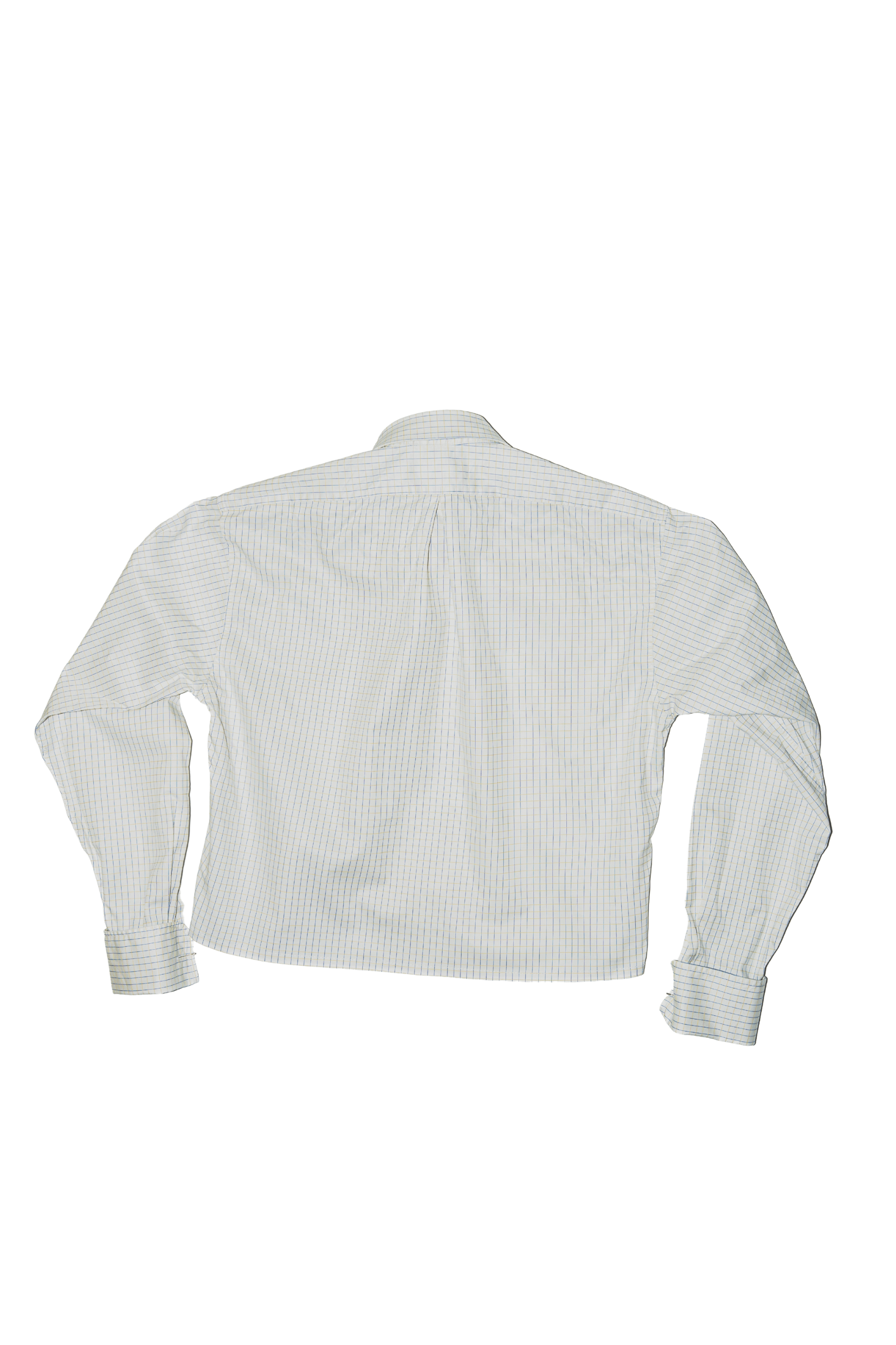 Asymmetric Shirt Buckles Checkered White