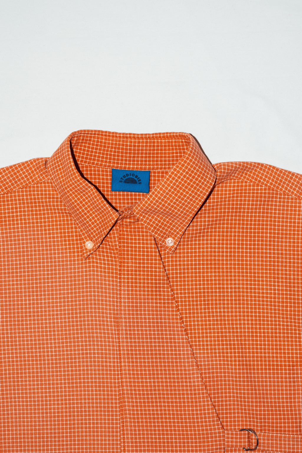 Asymmetric Shirt Buckles Orange