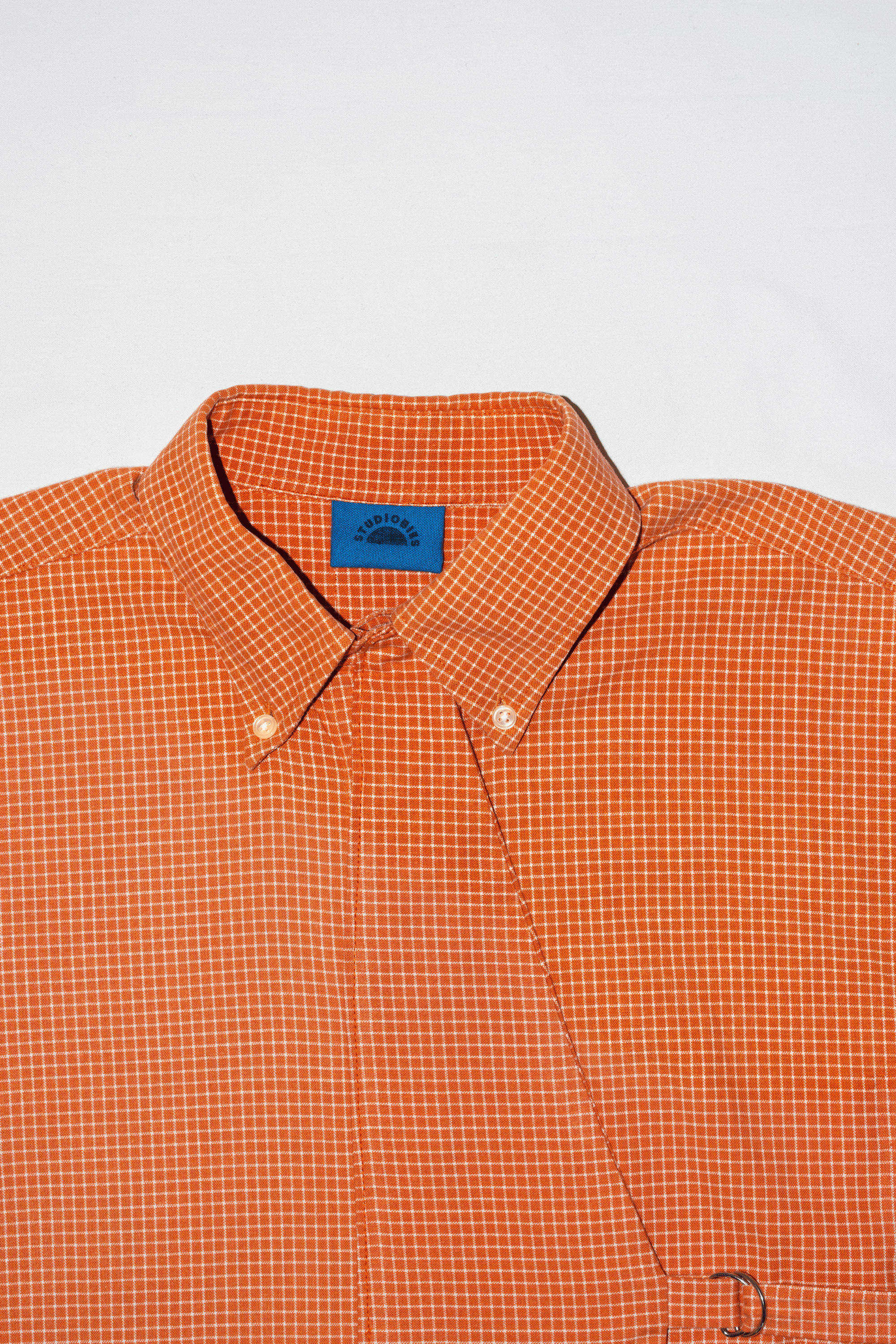 Asymmetric Shirt Buckles Orange