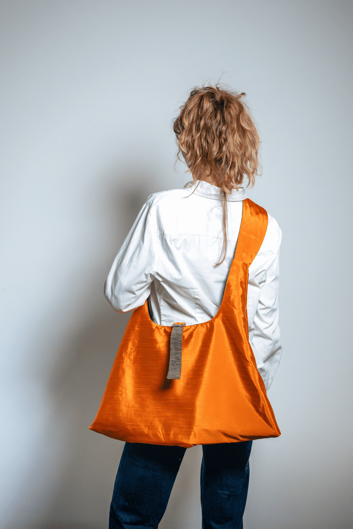 Reversible Sling Bag Orange x Brown