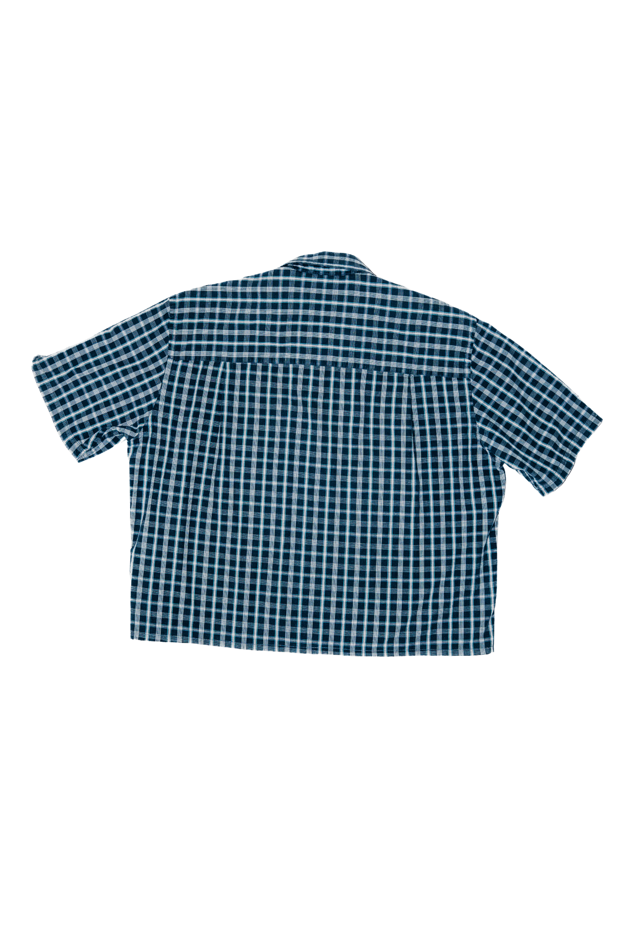Asymmetric Shirt Buttons Blue
