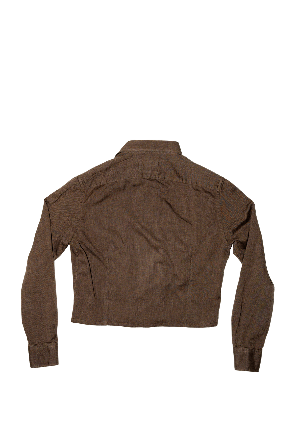 Asymmetric Shirt Buckles Brown