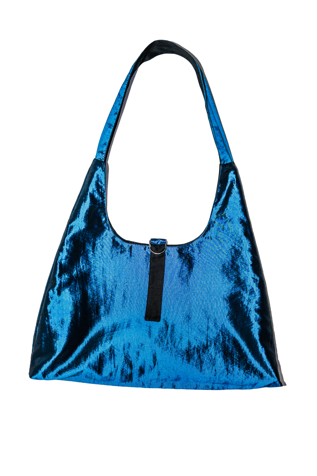 Reversible Sling Bag Black x Blue Metallic