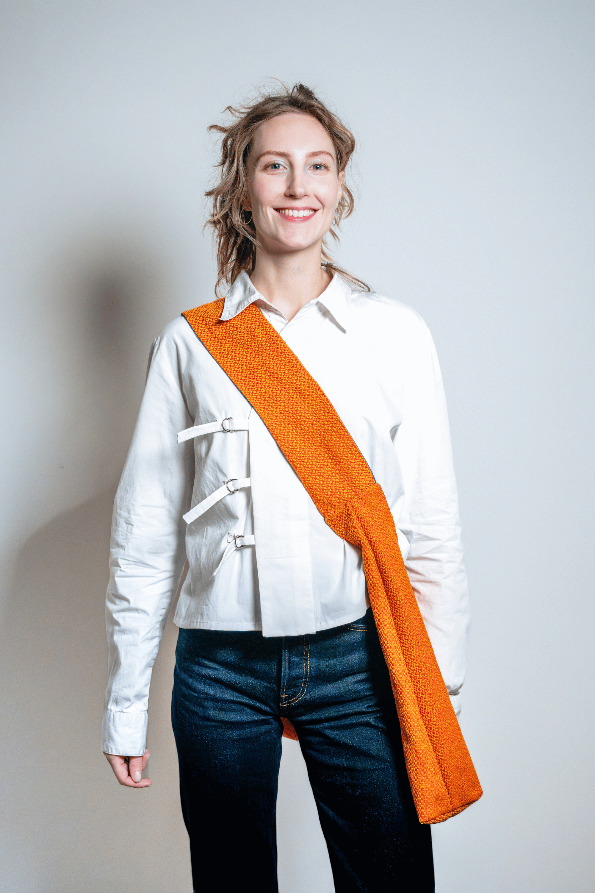 Reversible Sling Bag Orange x Cobalt