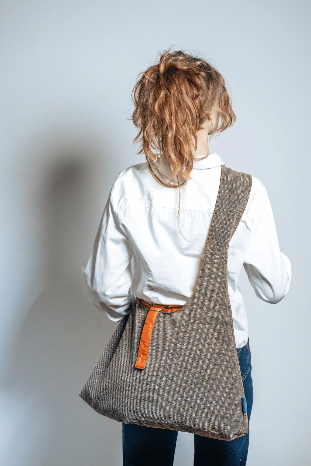 Reversible Sling Bag Orange x Brown