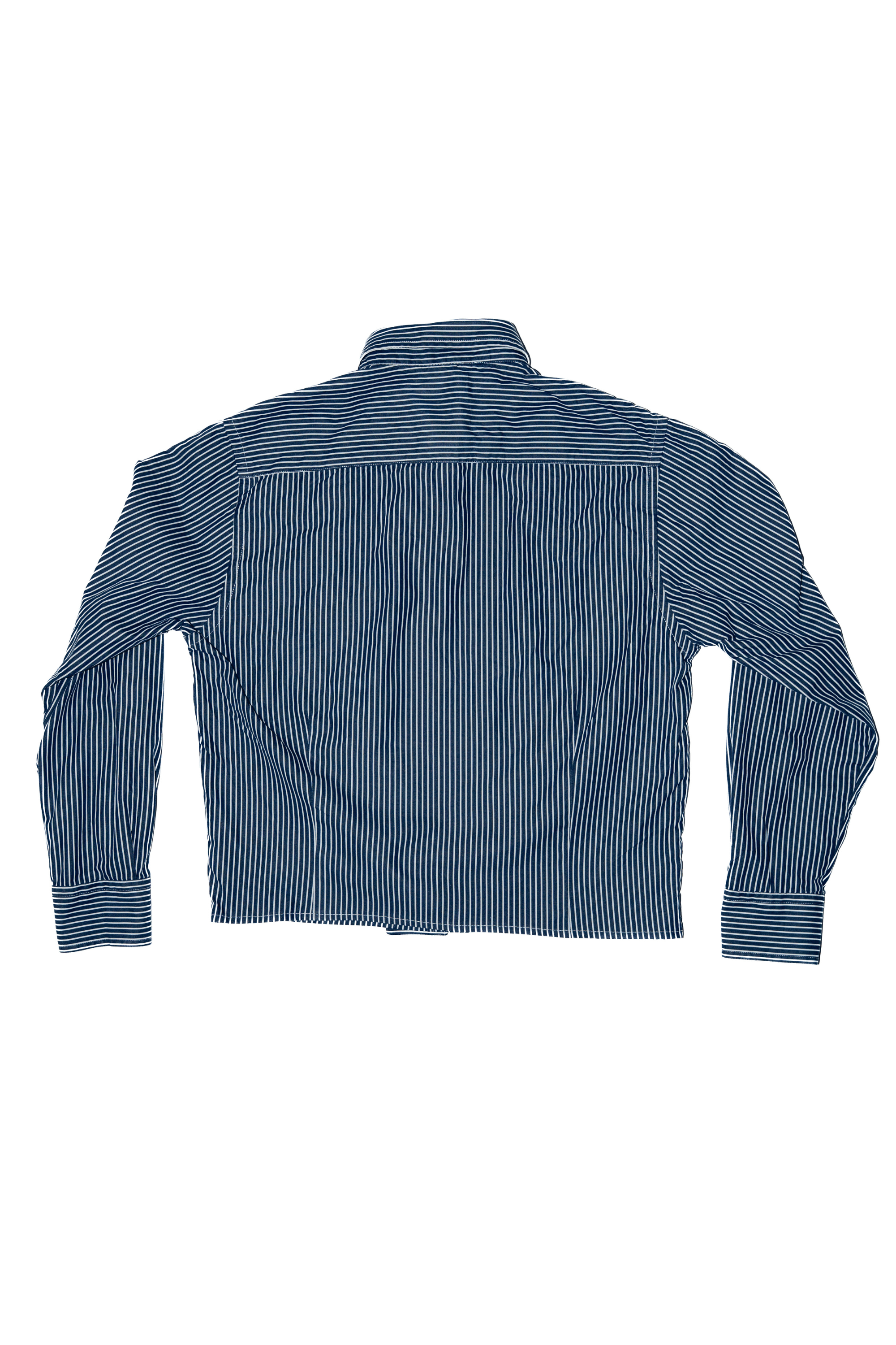 Asymmetric Shirt Buttons Blue