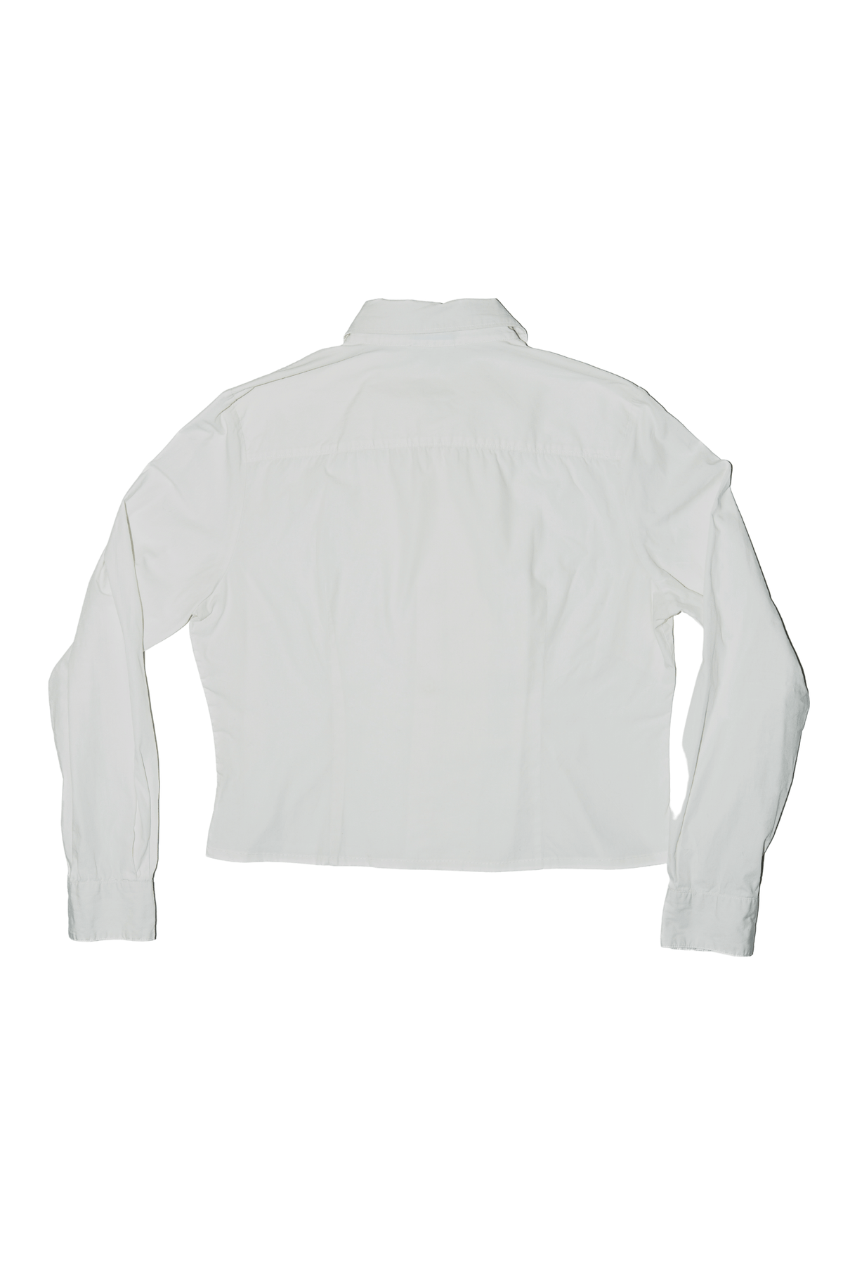 Asymmetric Shirt Buckles White