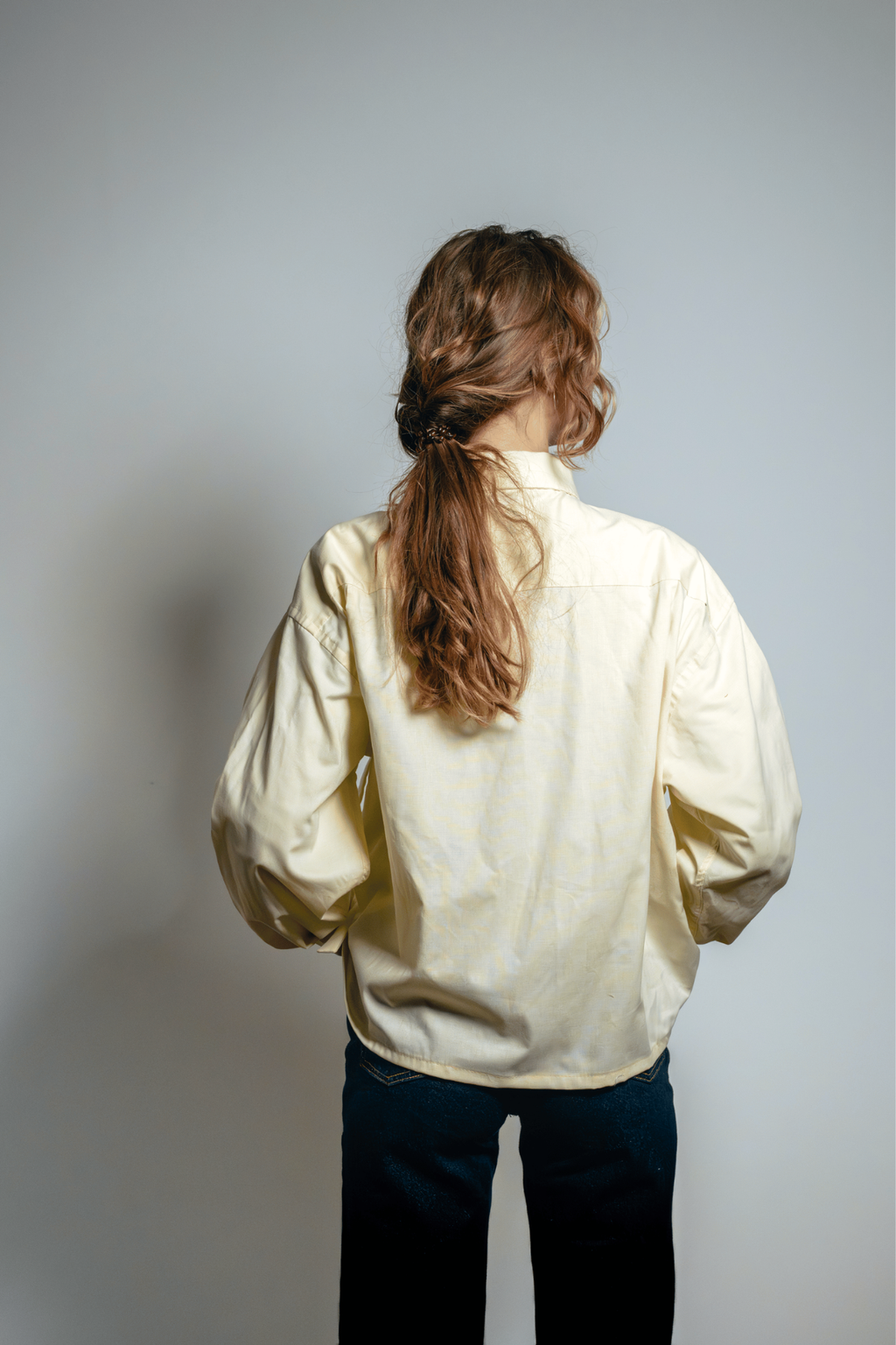 Asymmetric Shirt Buckles Butter Yellow